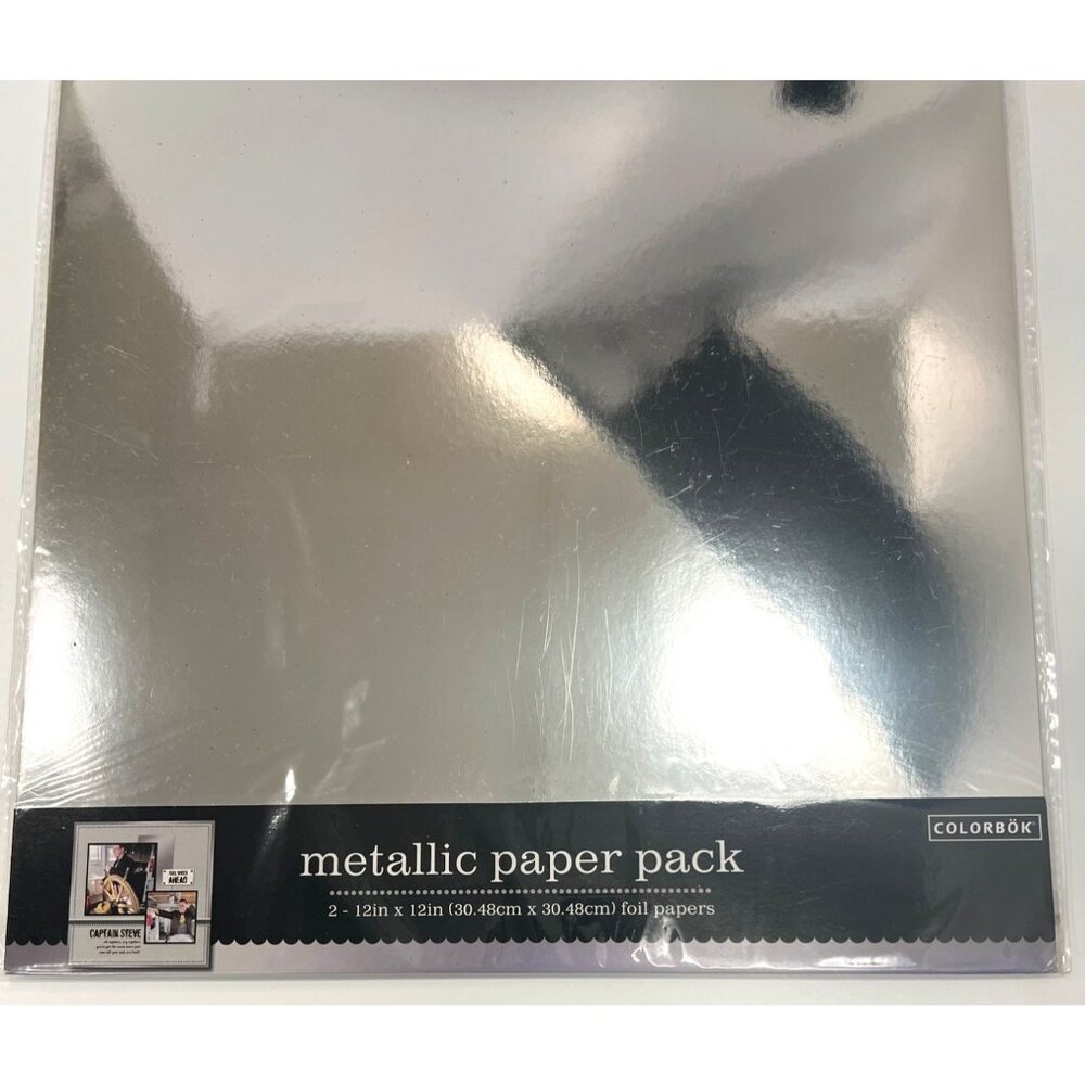 Colorbok Metallic Paper Pack 12x12 Foil Paper For Crafts & Scrapbooking 63264